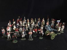 A selection of 47 lead delPrado figures Wellington and Napoleon themed.