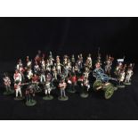 A selection of 47 lead delPrado figures Wellington and Napoleon themed.