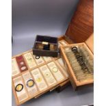 A collection of Botanical microscope slides