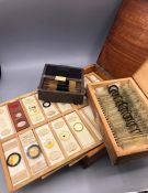 A collection of Botanical microscope slides