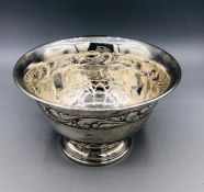 A silver bowl.