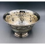 A silver bowl.