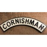 Cast Iron 'Cornishman' sign.