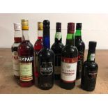 Mixed case of fortified wine including Pimm's and Campari