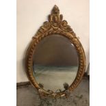 A Victorian Bevel edged mirror with candlesticks.