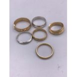 A selection of 9ct gold rings (13.95g)