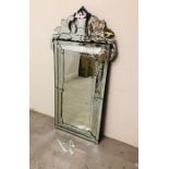 An Art Deco mirror AF 141cm x 71cm.