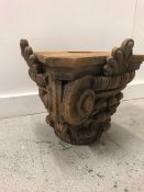 An Antique Carved pelmet or pillar top