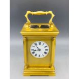 A Brass Carriage Clock made in France