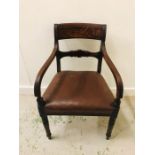 A single Regency Mahogany carver chair