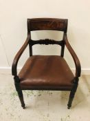 A single Regency Mahogany carver chair