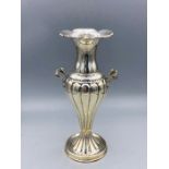 A Two handled silver vase