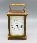 A Bayard 8 Day Brass Carriage Clock, French.