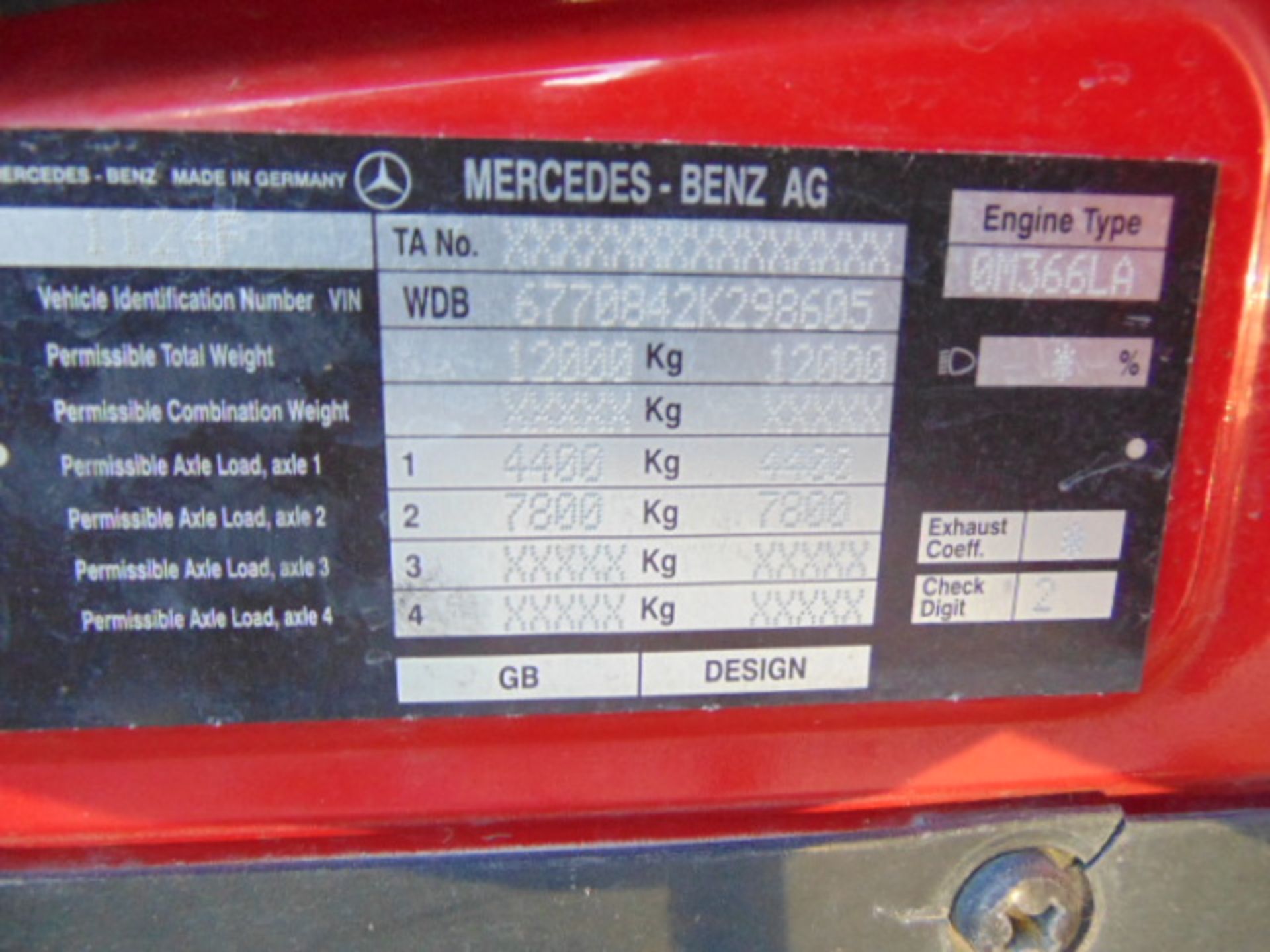 Mercedes 1124 Saxon Fire Engine - Image 16 of 16