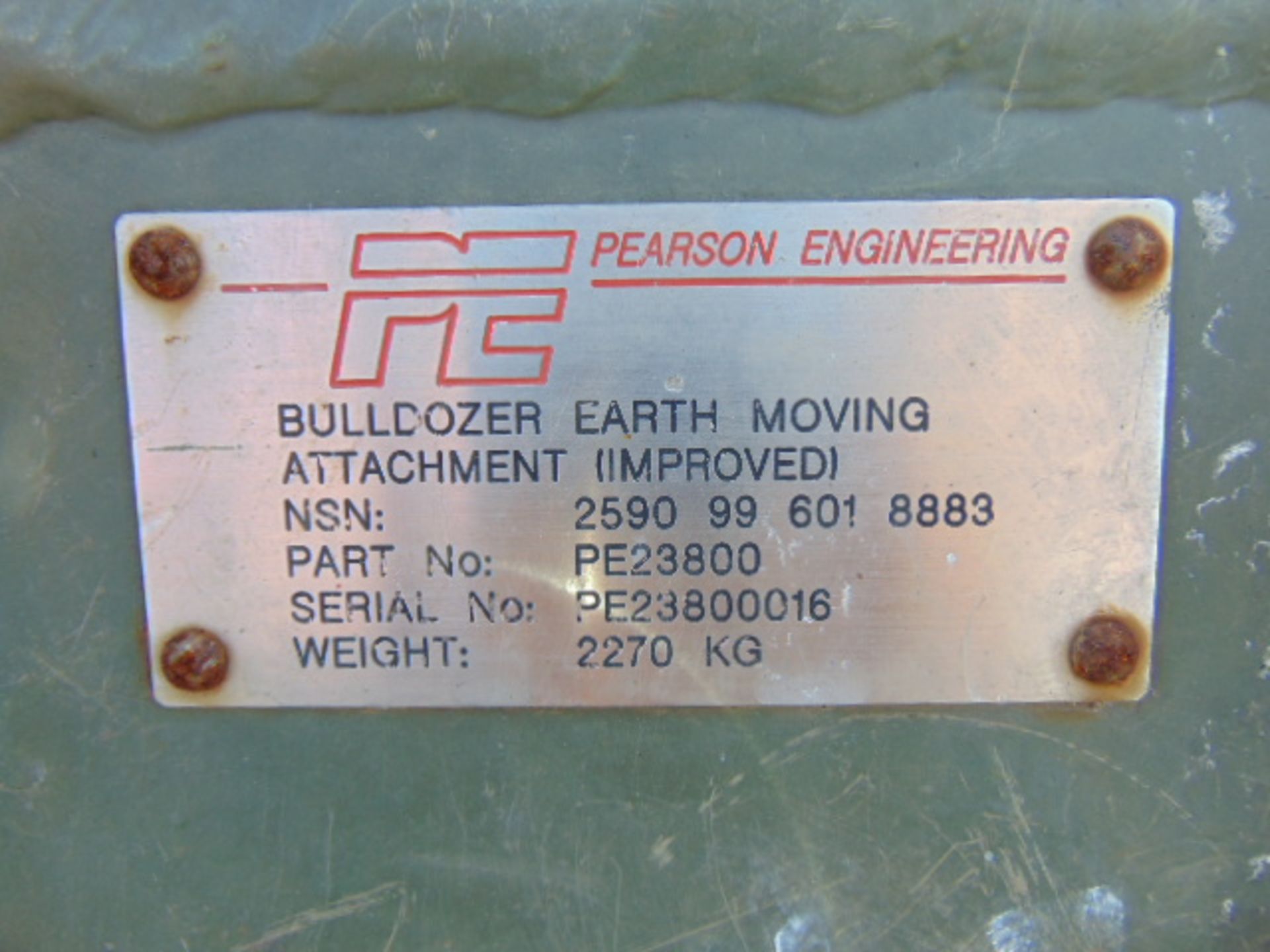 Pearson Engineering Bulldozer Earth Moving Blade P/No PE23800 - Bild 12 aus 12