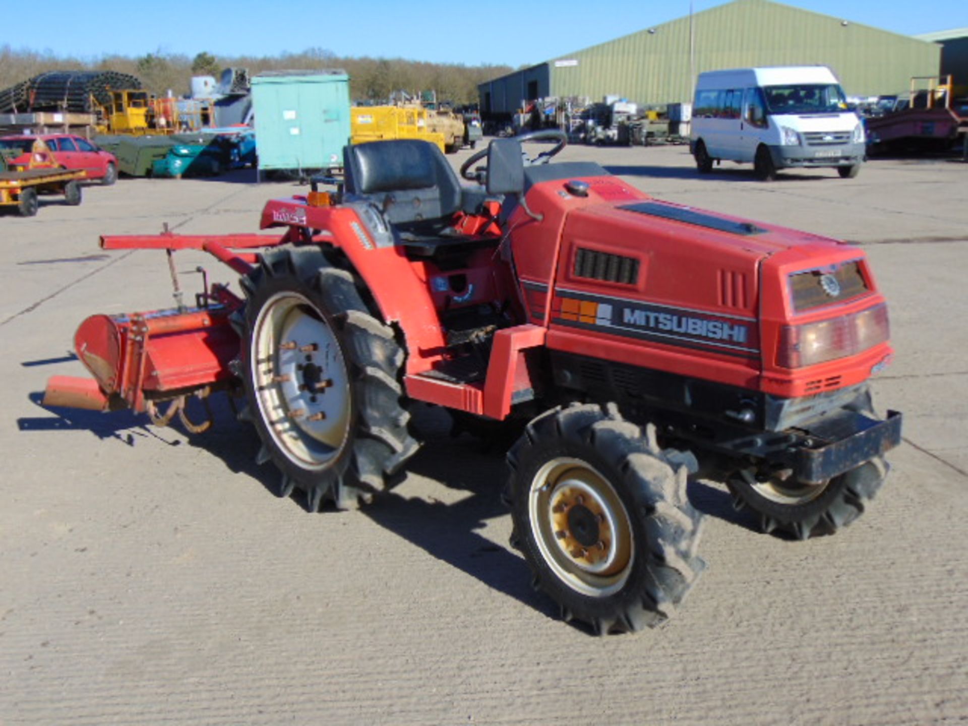 Mistubishi MT20 4WD Compact Tractor C/W P1523S Rotovator - Image 3 of 23