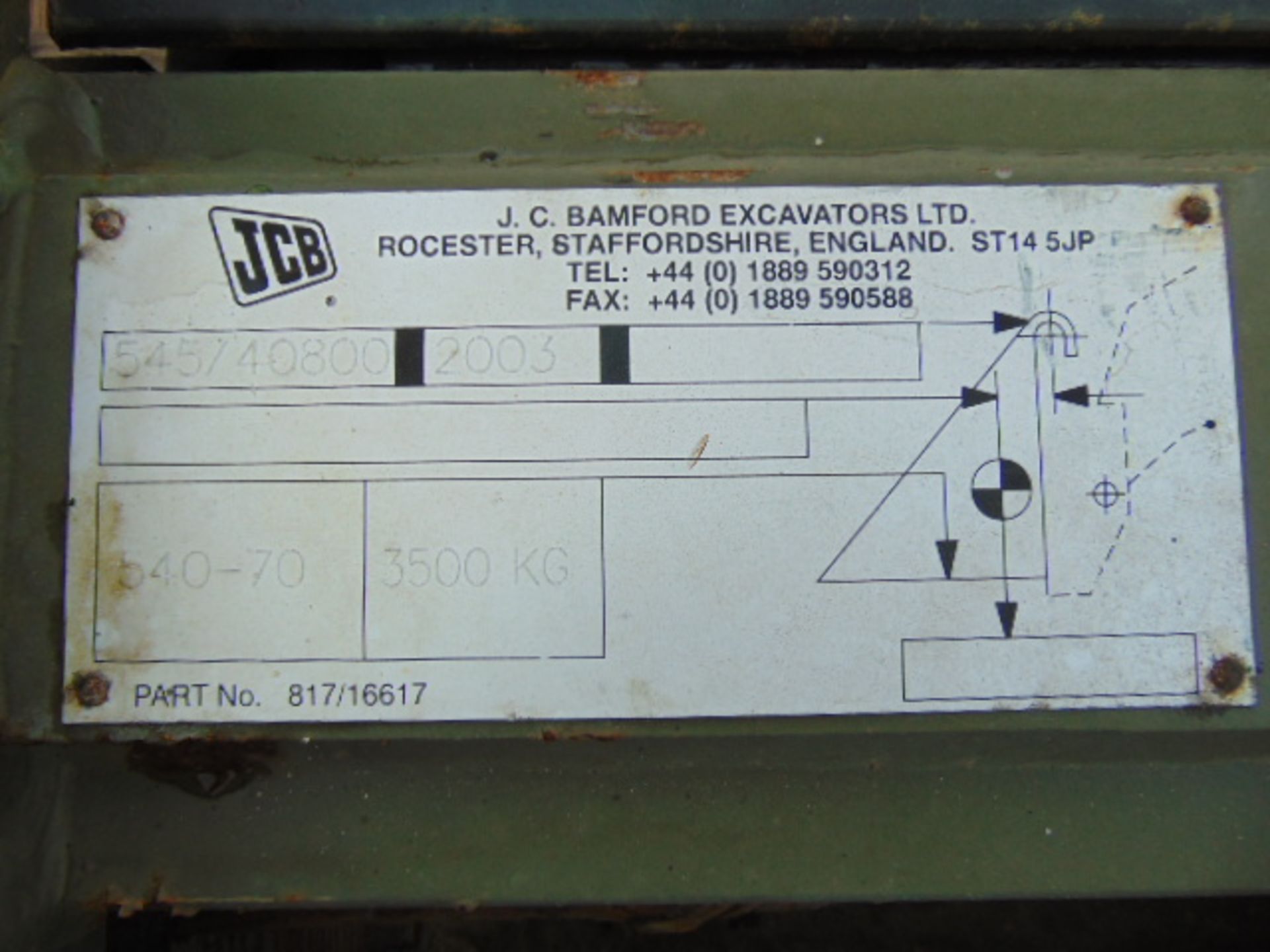 JCB 540 Loadall Sideshift Carriage - Bild 5 aus 5