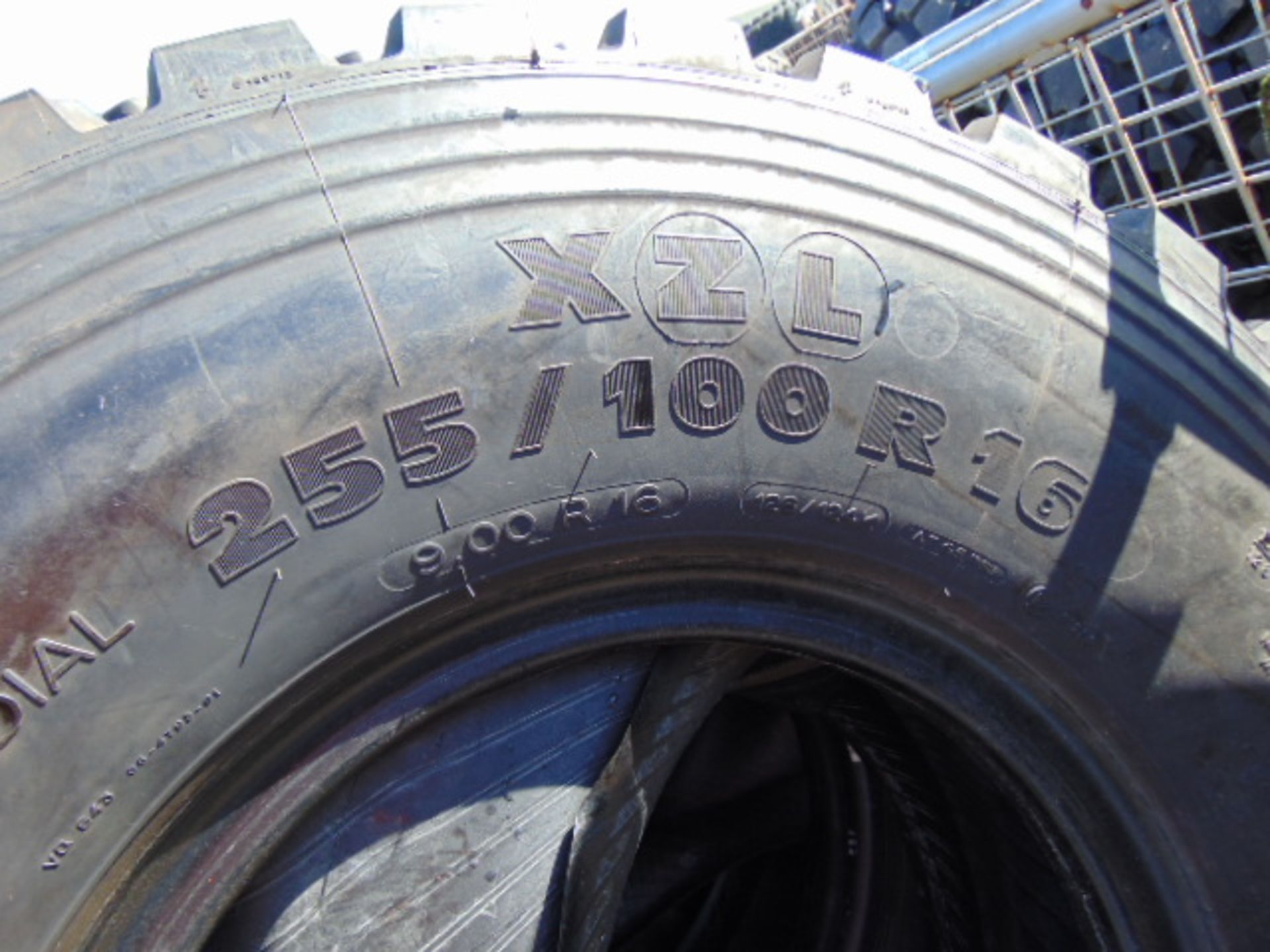 4 x Michelin XZL 255/100 R16 Tyres - Image 6 of 6