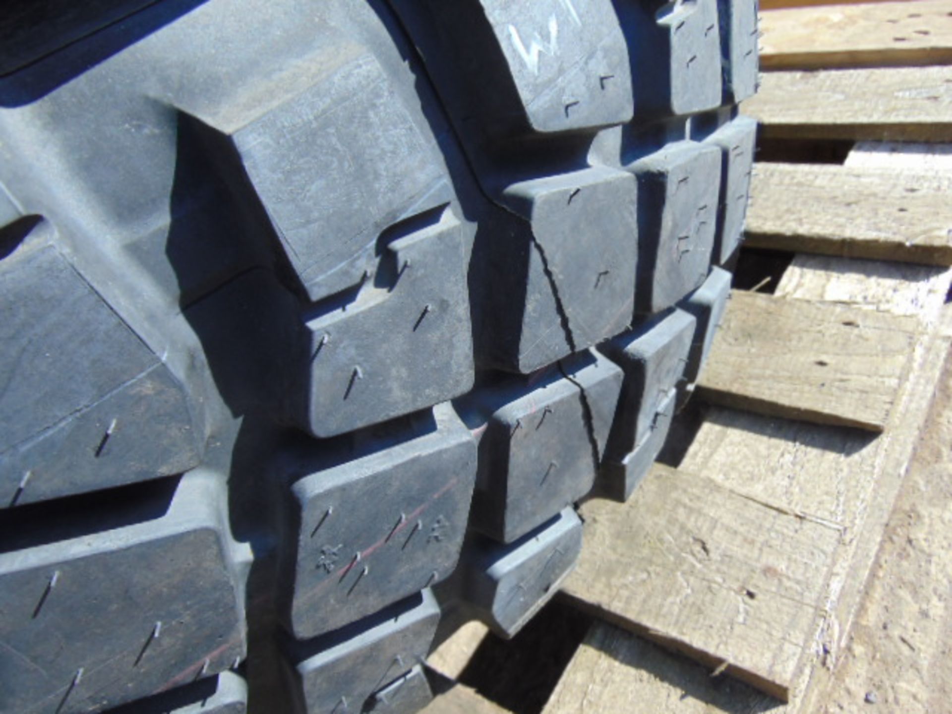 2 x Michelin 325/85 R16 XML Tyres complete with 8 Stud Rims - Image 3 of 7