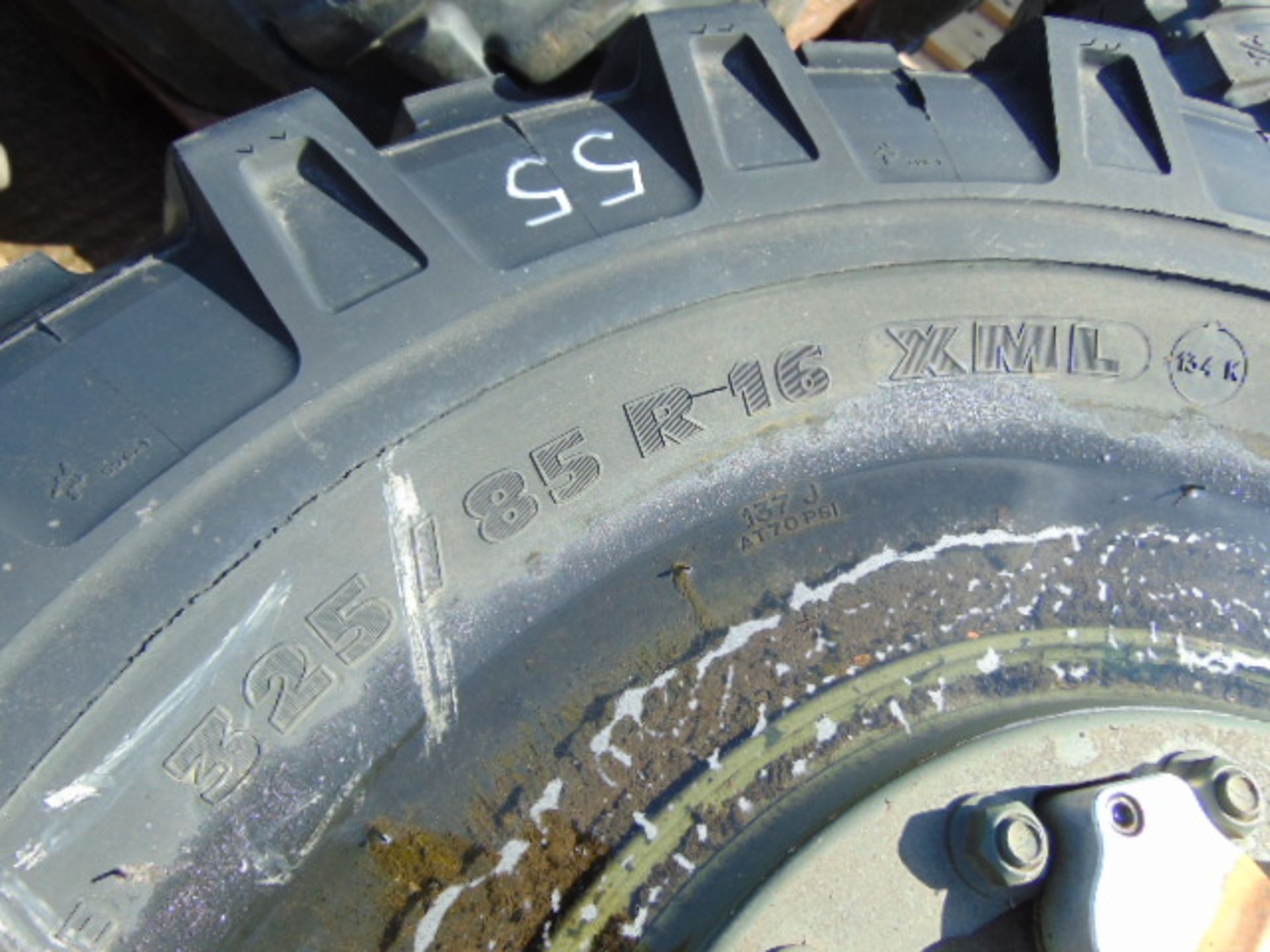 2 x Michelin 325/85 R16 XML Tyres complete with 8 Stud Rims - Image 7 of 7