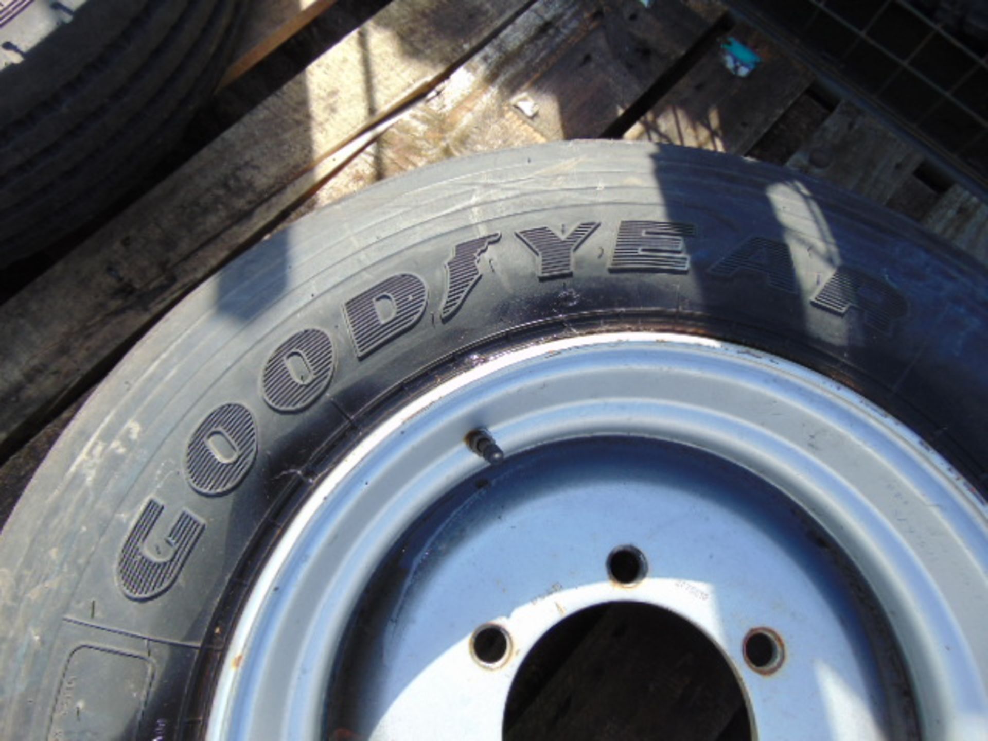 1 x Goodyear Regional RHS 8.5 R17.5 Tyre complete with 6 stud rim - Image 2 of 7
