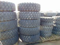 5 x Michelin 14.00 R20 XZL Tyres with 10 Stud Rims