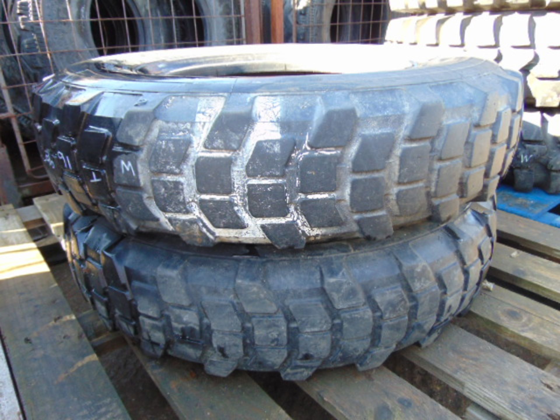 2 x Michelin XCL 7.50 R16 Tyres one is complete with 5 stud rim - Image 2 of 5