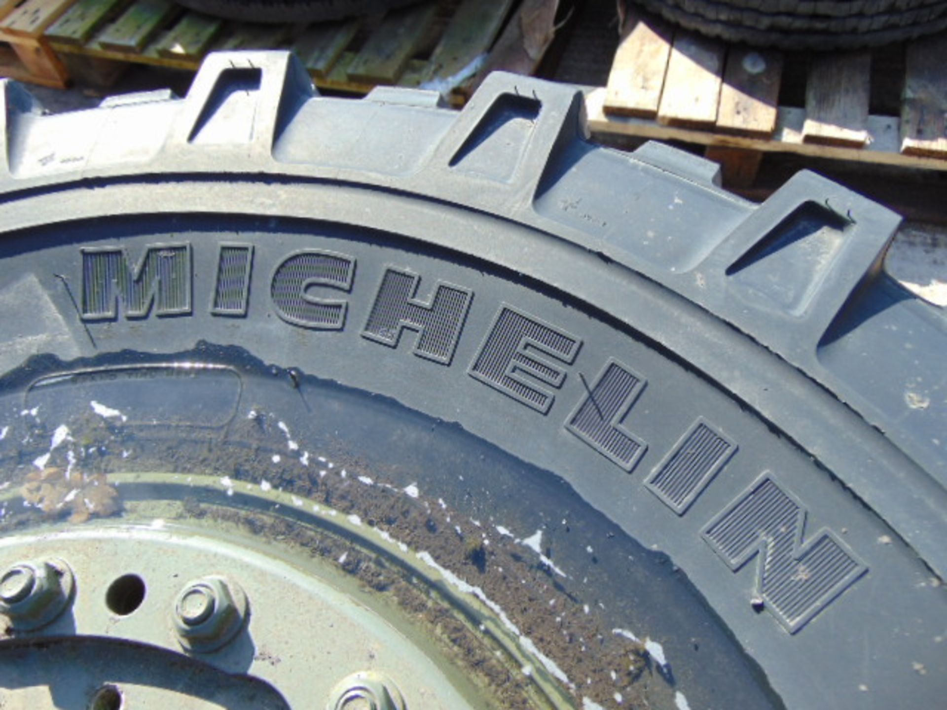 2 x Michelin 325/85 R16 XML Tyres complete with 8 Stud Rims - Image 6 of 7