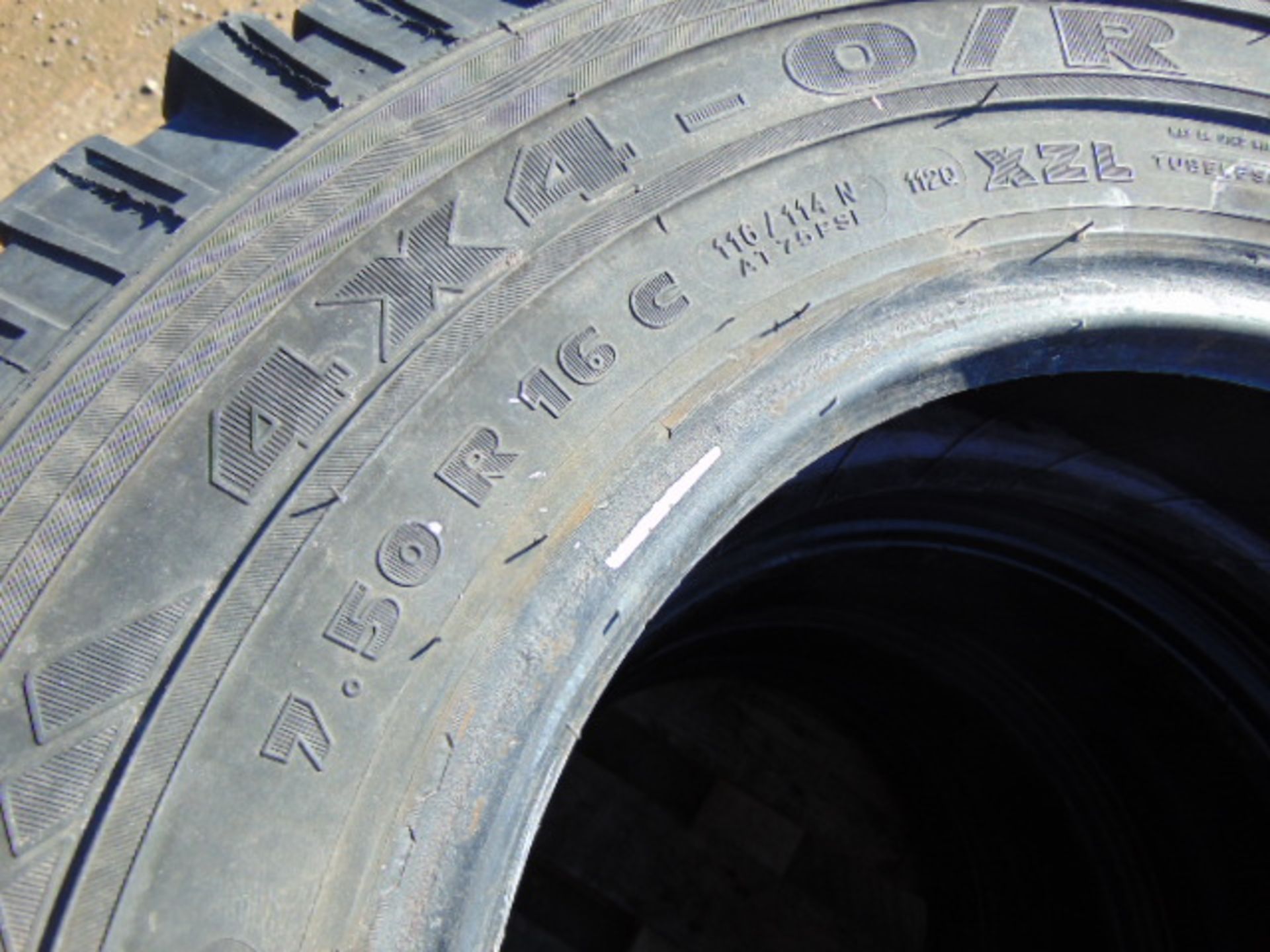 4 x Michelin XZL 7.50 R16 Tyres - Image 6 of 6