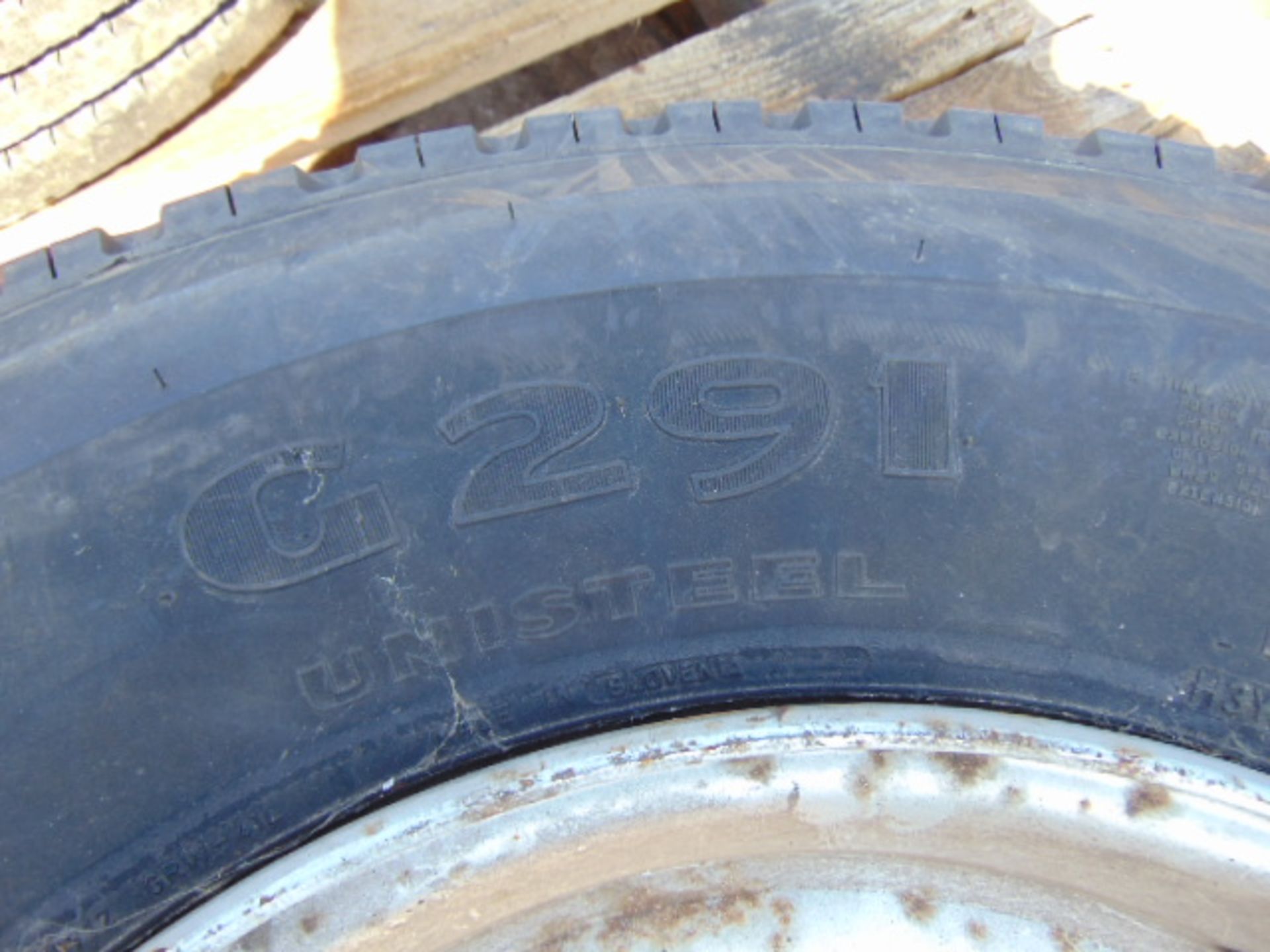 1 x Goodyear G291 10R 17.5 Tyre complete with 6 stud rim - Image 6 of 7