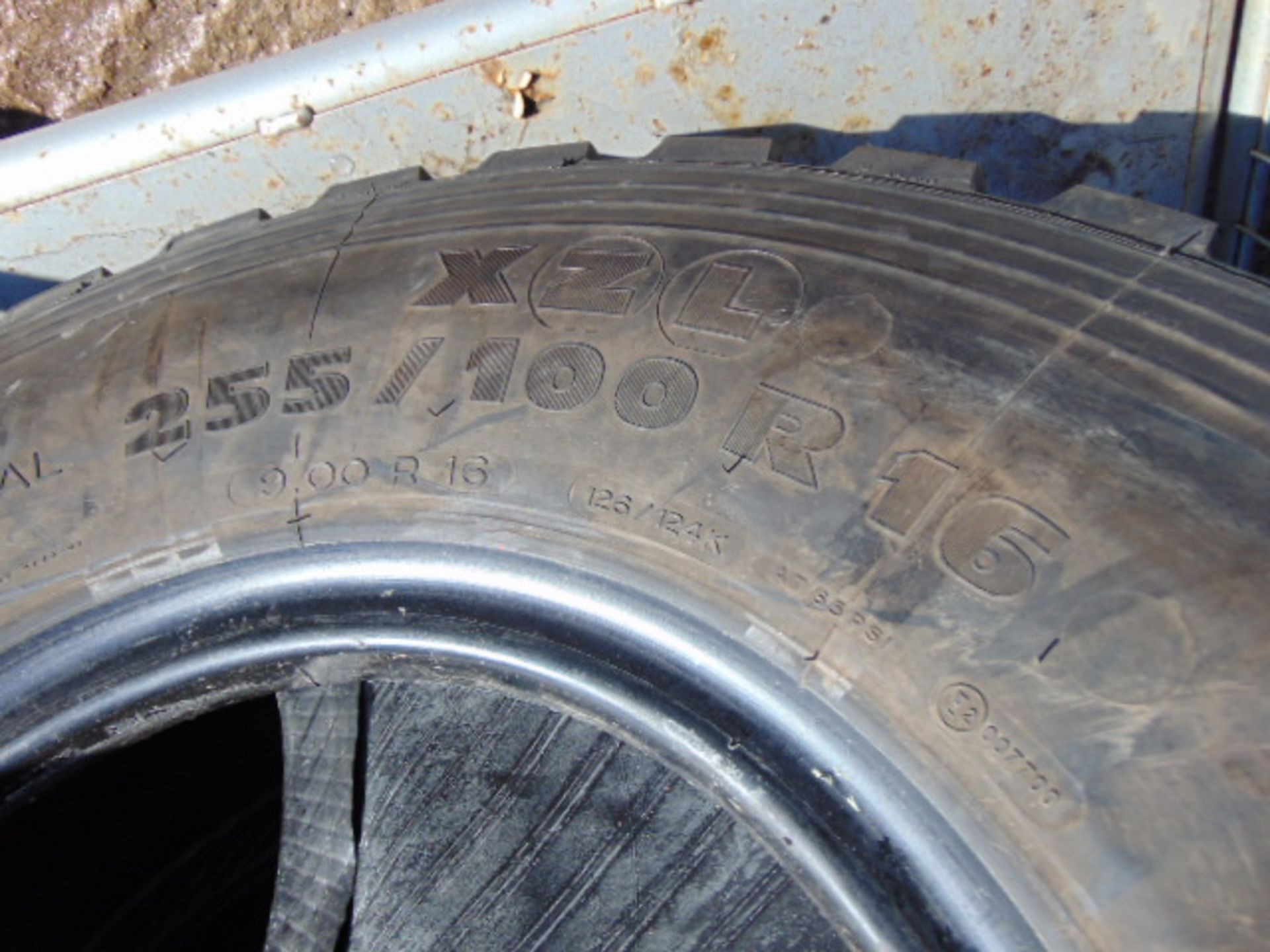 4 x Michelin XZL 255/100 R16 Tyres - Image 6 of 6