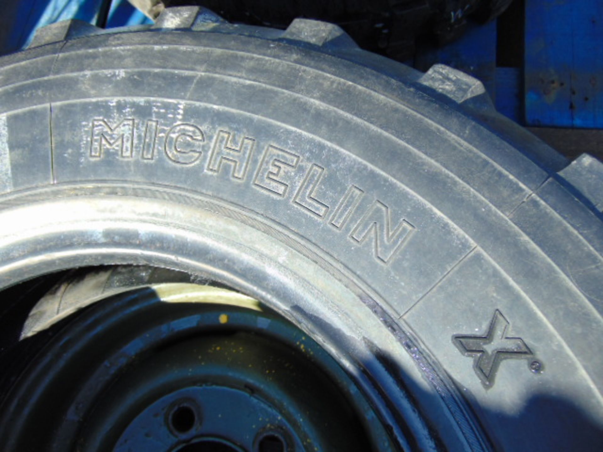 2 x Michelin XCL 7.50 R16 Tyres one is complete with 5 stud rim - Image 4 of 5