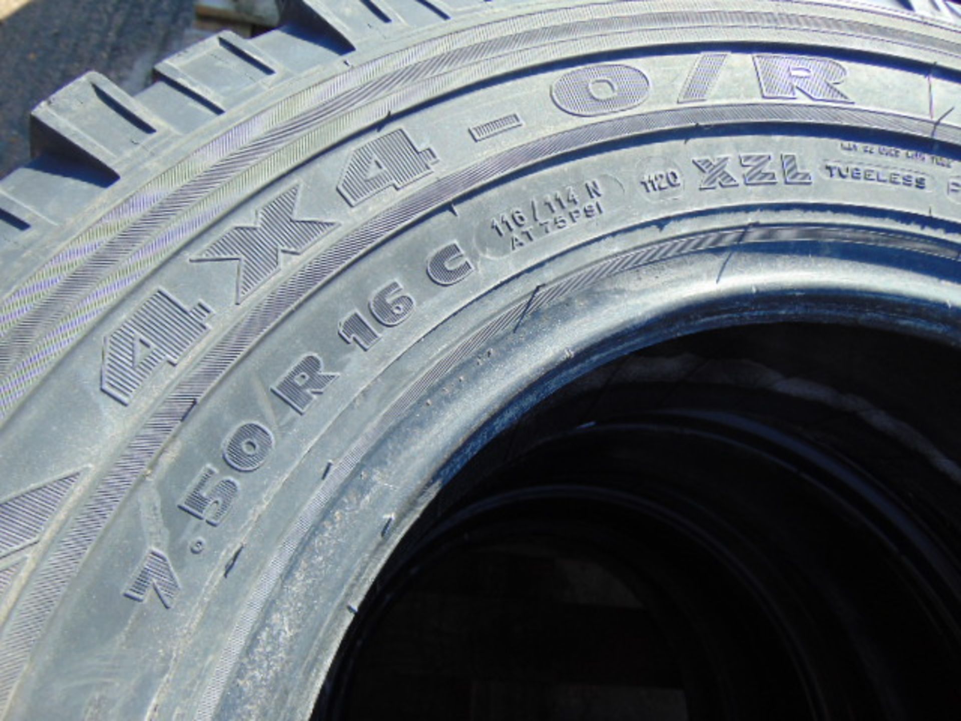 4 x Michelin XZL 7.50 R16 Tyres - Image 5 of 5