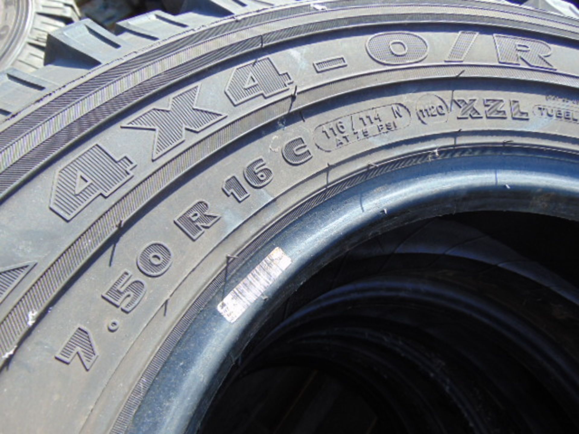 4 x Michelin XZL 7.50 R16 Tyres - Image 5 of 5