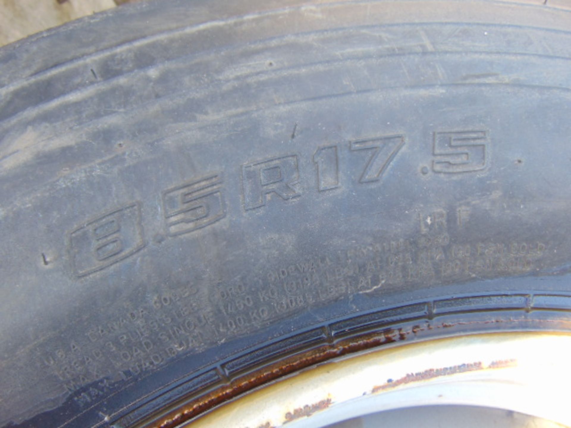 1 x Goodyear Regional RHS 8.5 R17.5 Tyre complete with 6 stud rim - Image 3 of 7