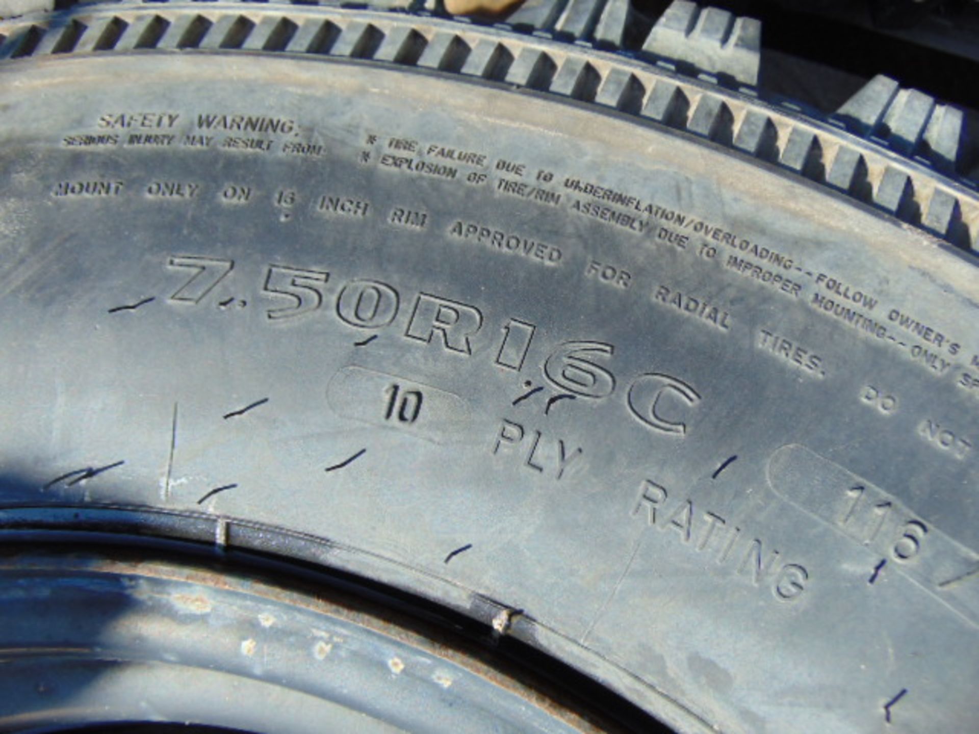 1 x Goodyear G90 7.50 R16 Tyre complete with Wolf Rim - Image 7 of 7