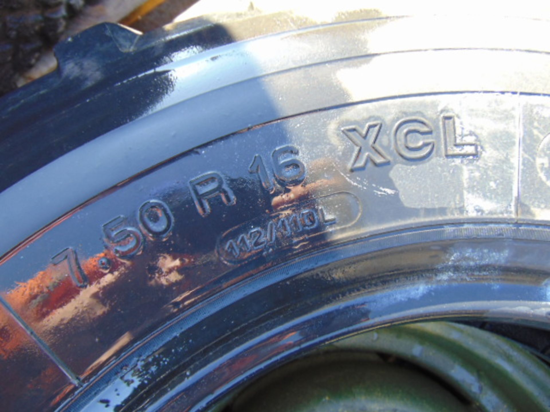 2 x Michelin XCL 7.50 R16 Tyres one is complete with 5 stud rim - Image 5 of 5