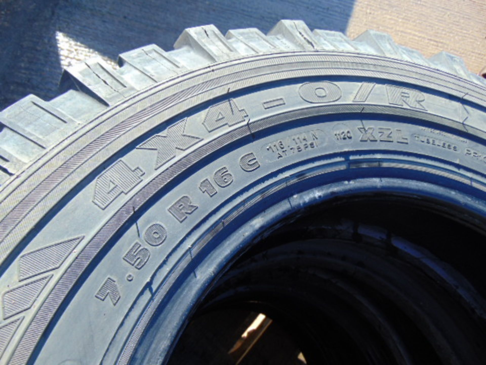 4 x Michelin XZL 7.50 R16 Tyres - Image 6 of 6