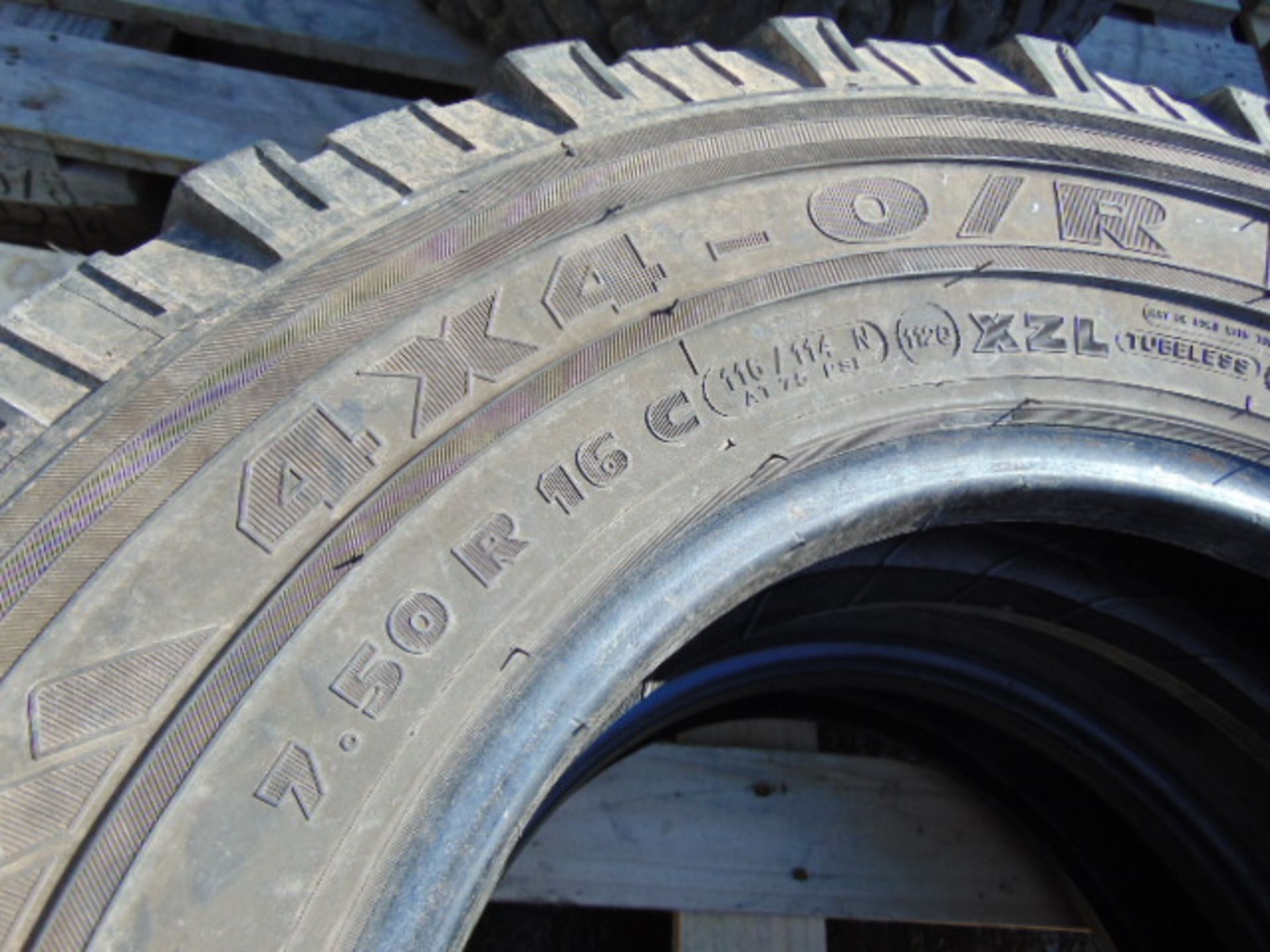 2 x Michelin XZL 7.50 R16 Tyres - Image 4 of 4