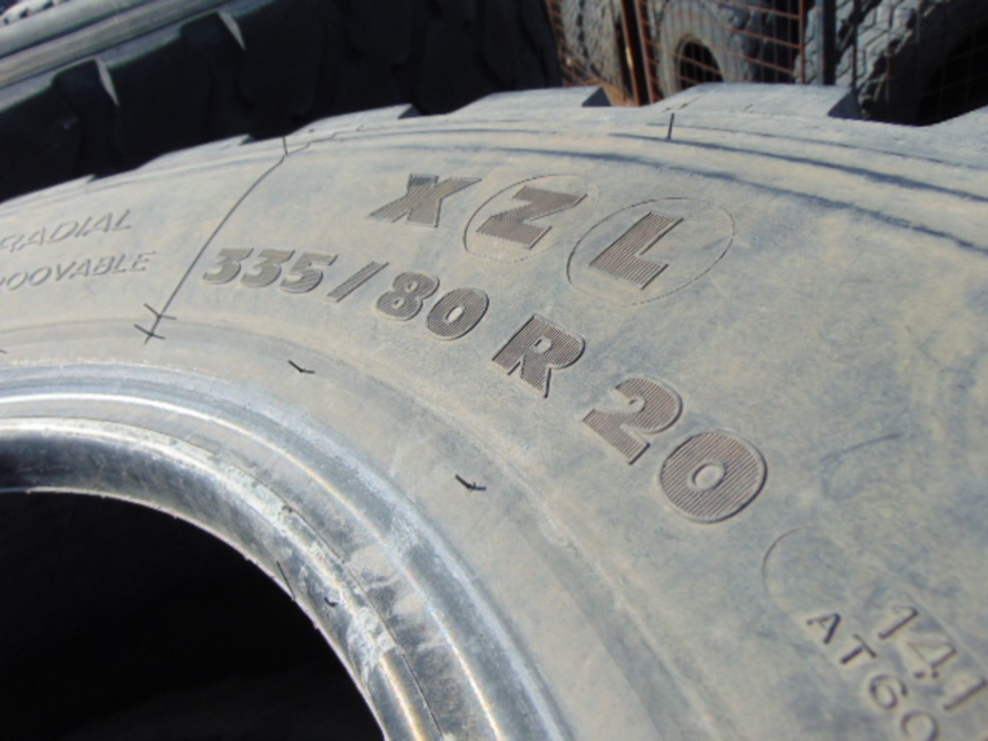 4 x Michelin XZL 335/80 R20 Tyres - Image 5 of 5