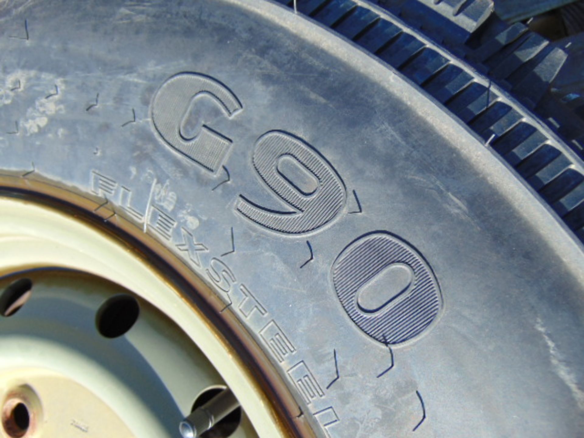 2 x Goodyear G90 7.50 R16 Tyres complete with Wolf Rims - Image 4 of 7