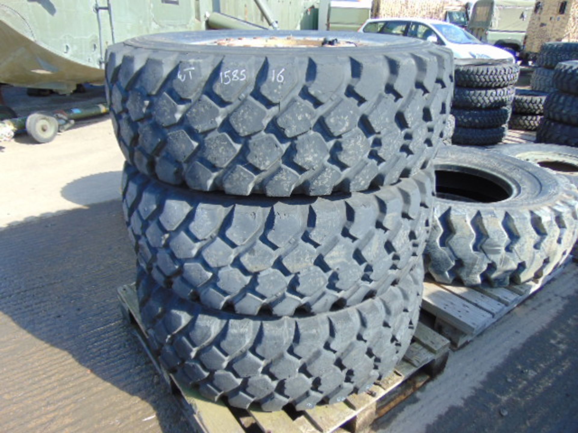 3 x Michelin XZL 395/85 R20 Tyres on 10 Stud Rims