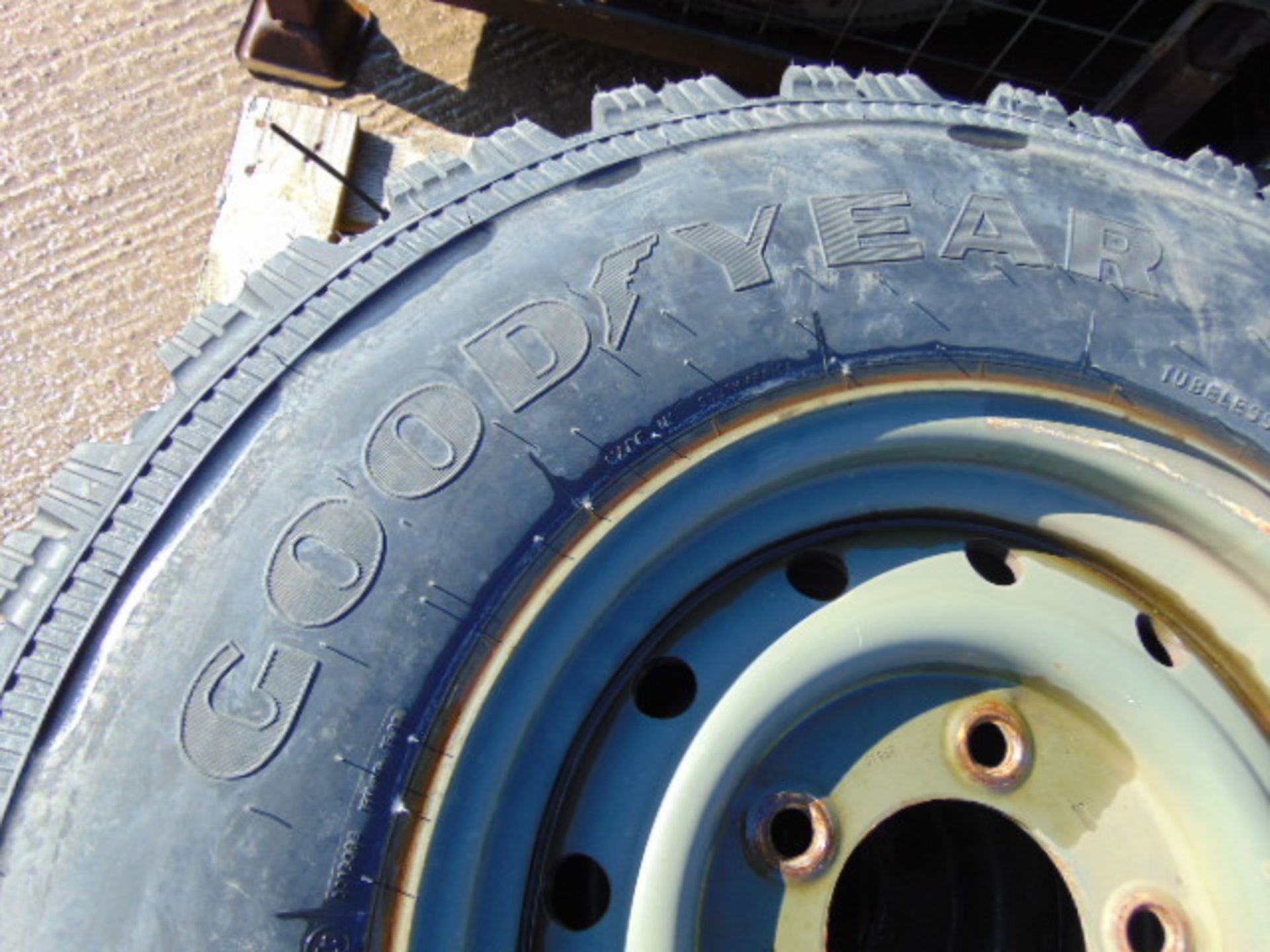 2 x Goodyear G90 7.50 R16 Tyres complete with Wolf Rims - Image 3 of 7