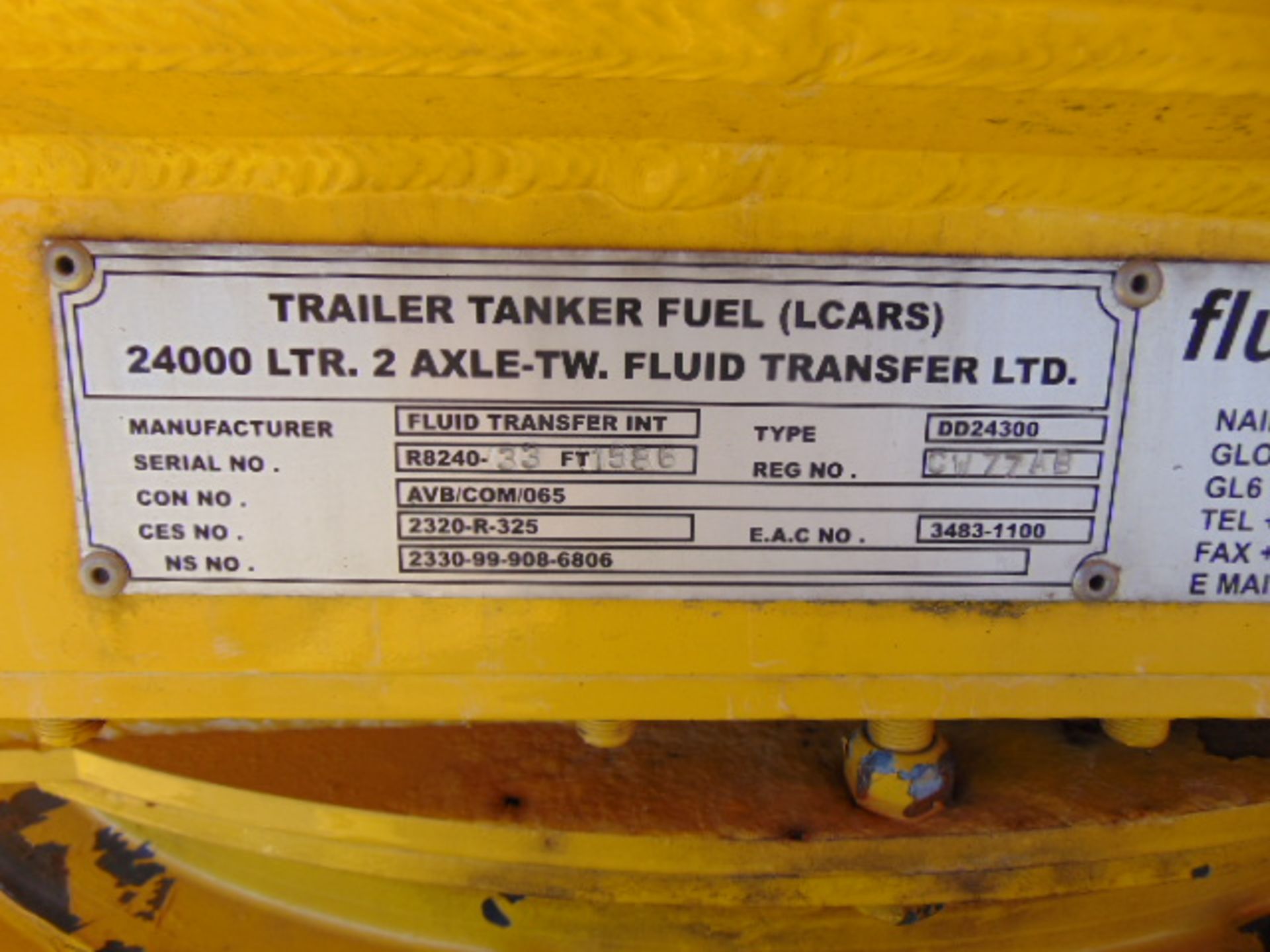 24000 Ltr Twin Axle Fluid Transfer Tanker Trailer - Image 11 of 11
