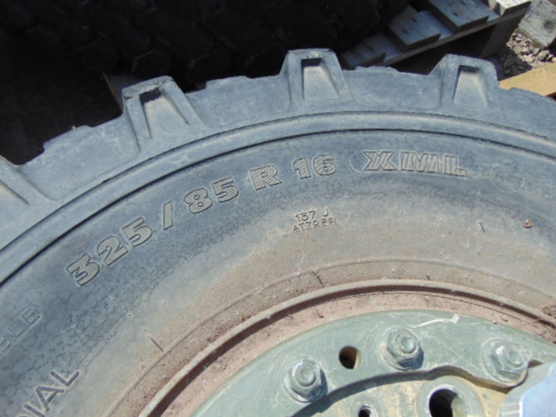 1 x Michelin 325/85 R16 XML Tyre complete with 8 Stud Rim - Image 6 of 6