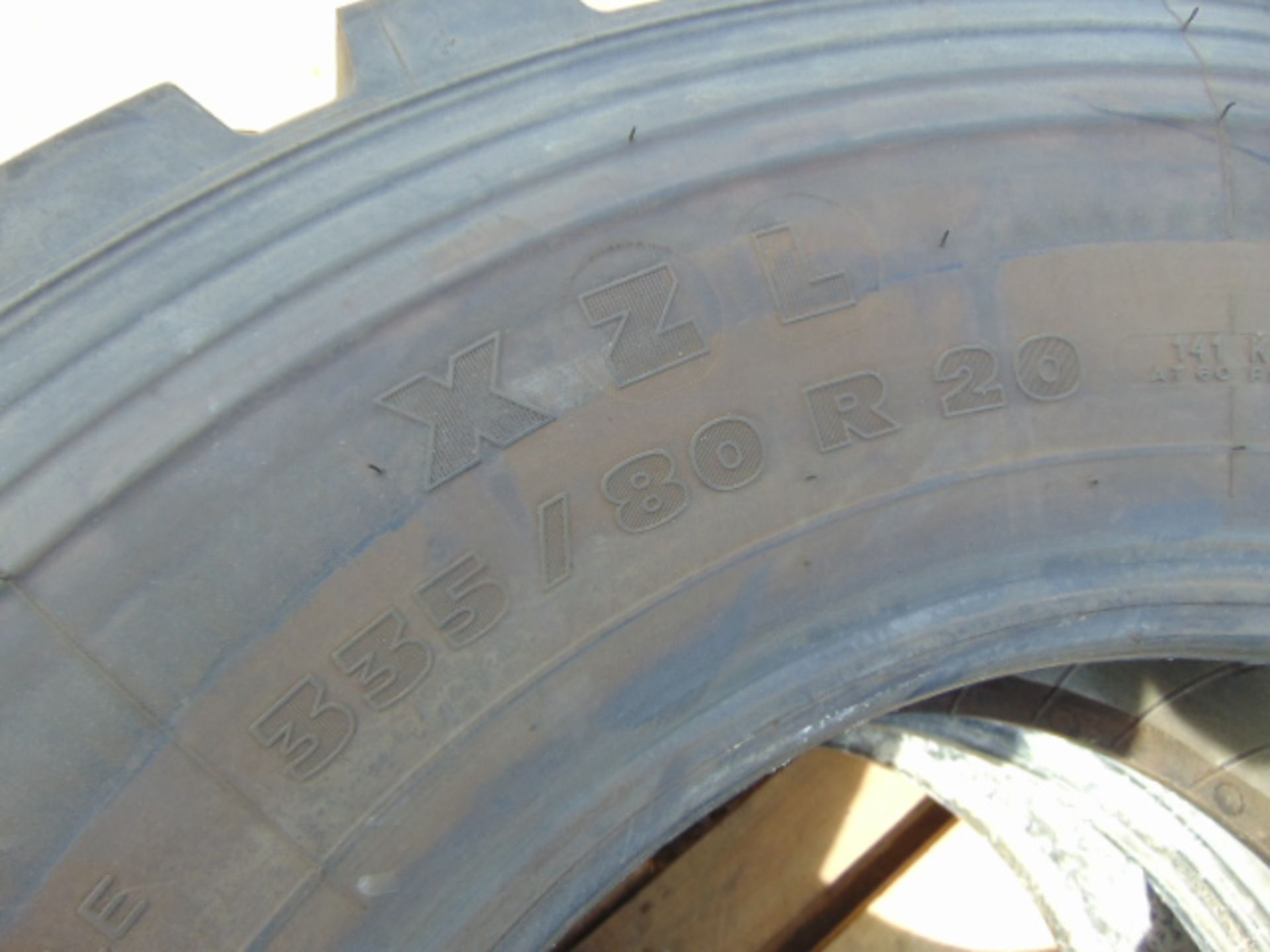 2 x Michelin 335/80 R20 XZL Tyres - Image 5 of 5