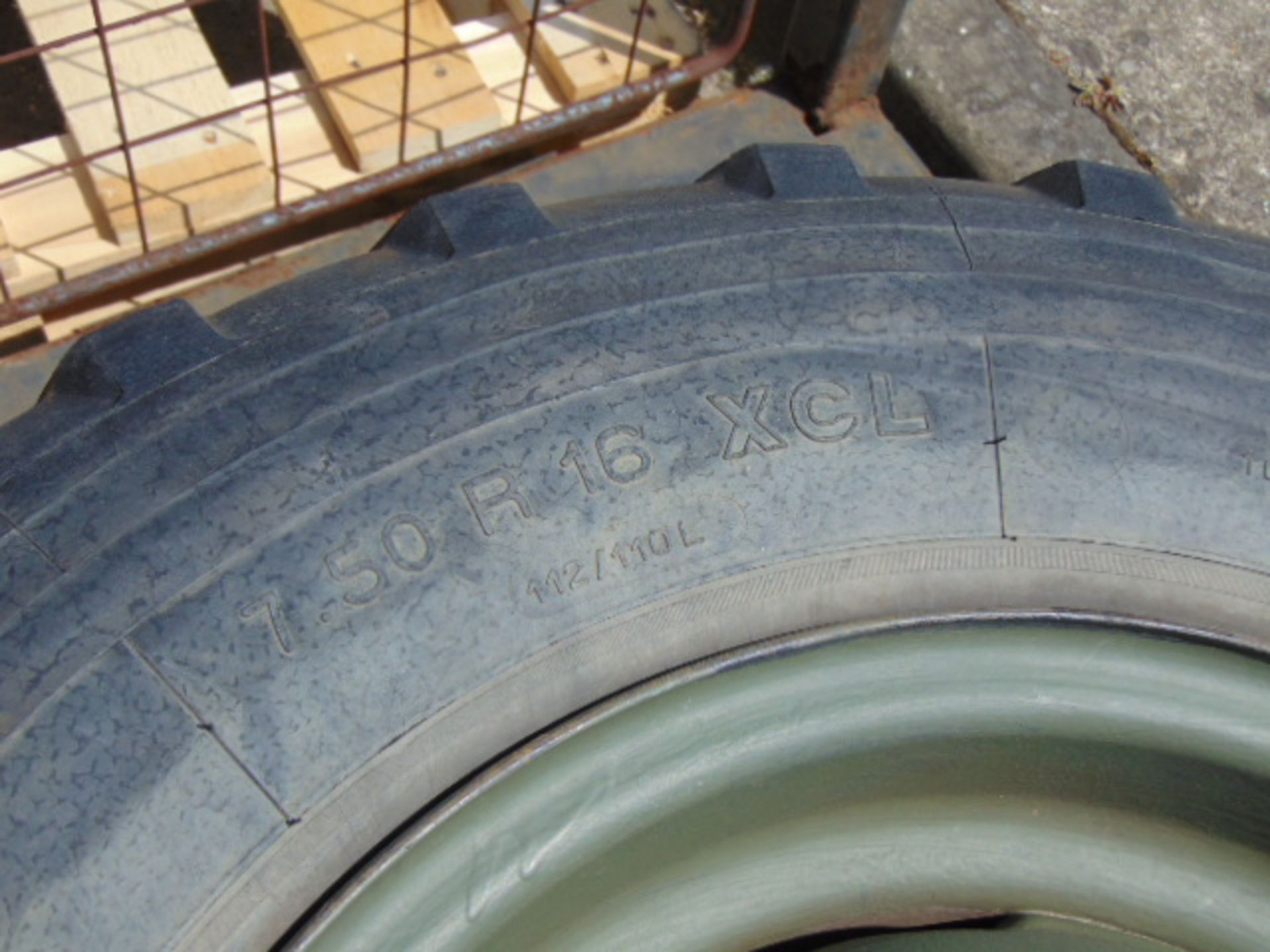 2 x Michelin XCL 7.50 R16 Tyres complete with 5 stud rims - Image 6 of 6