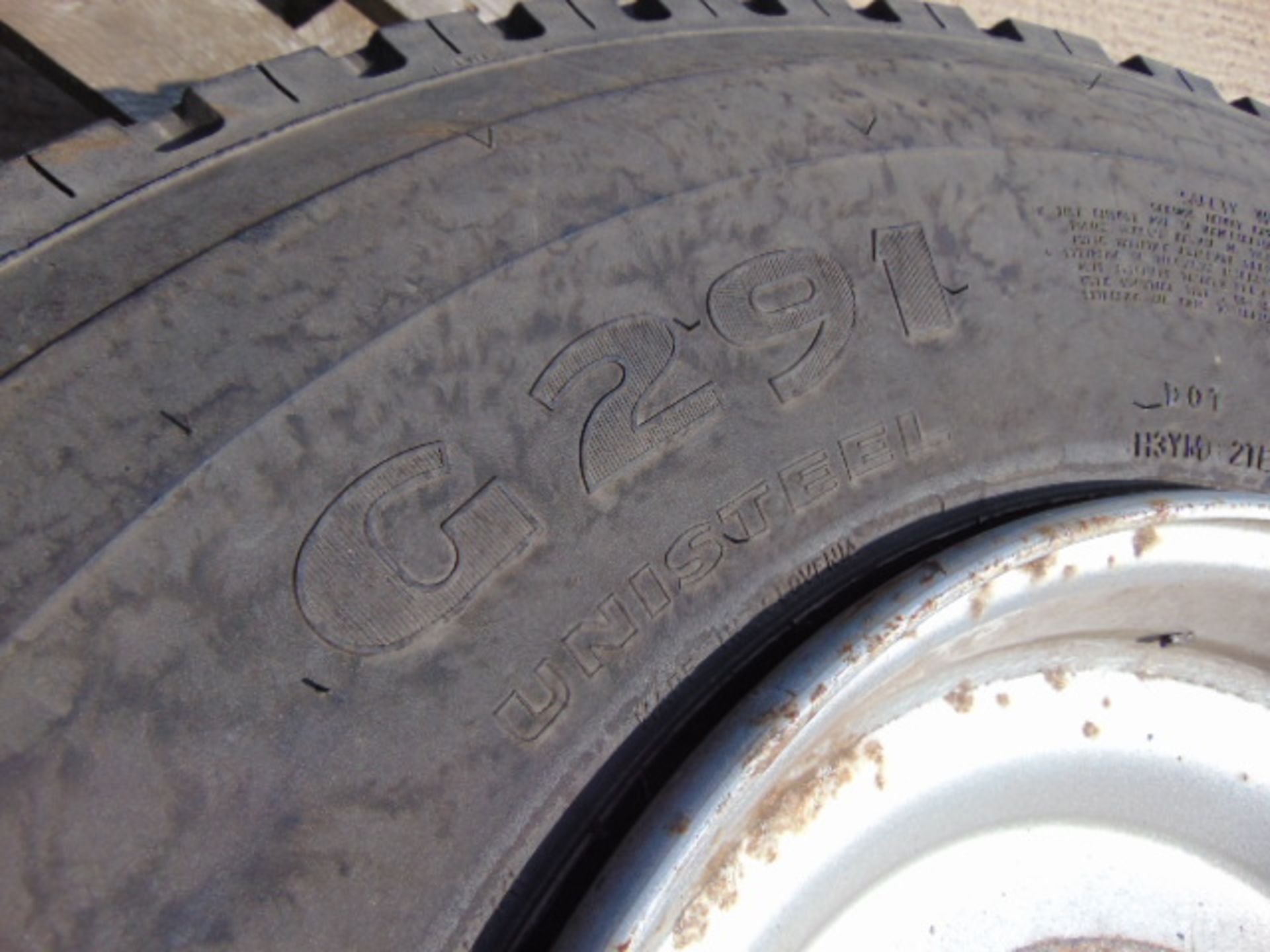 1 x Goodyear G291 10R 17.5 Tyre complete with 6 stud rim - Image 6 of 7