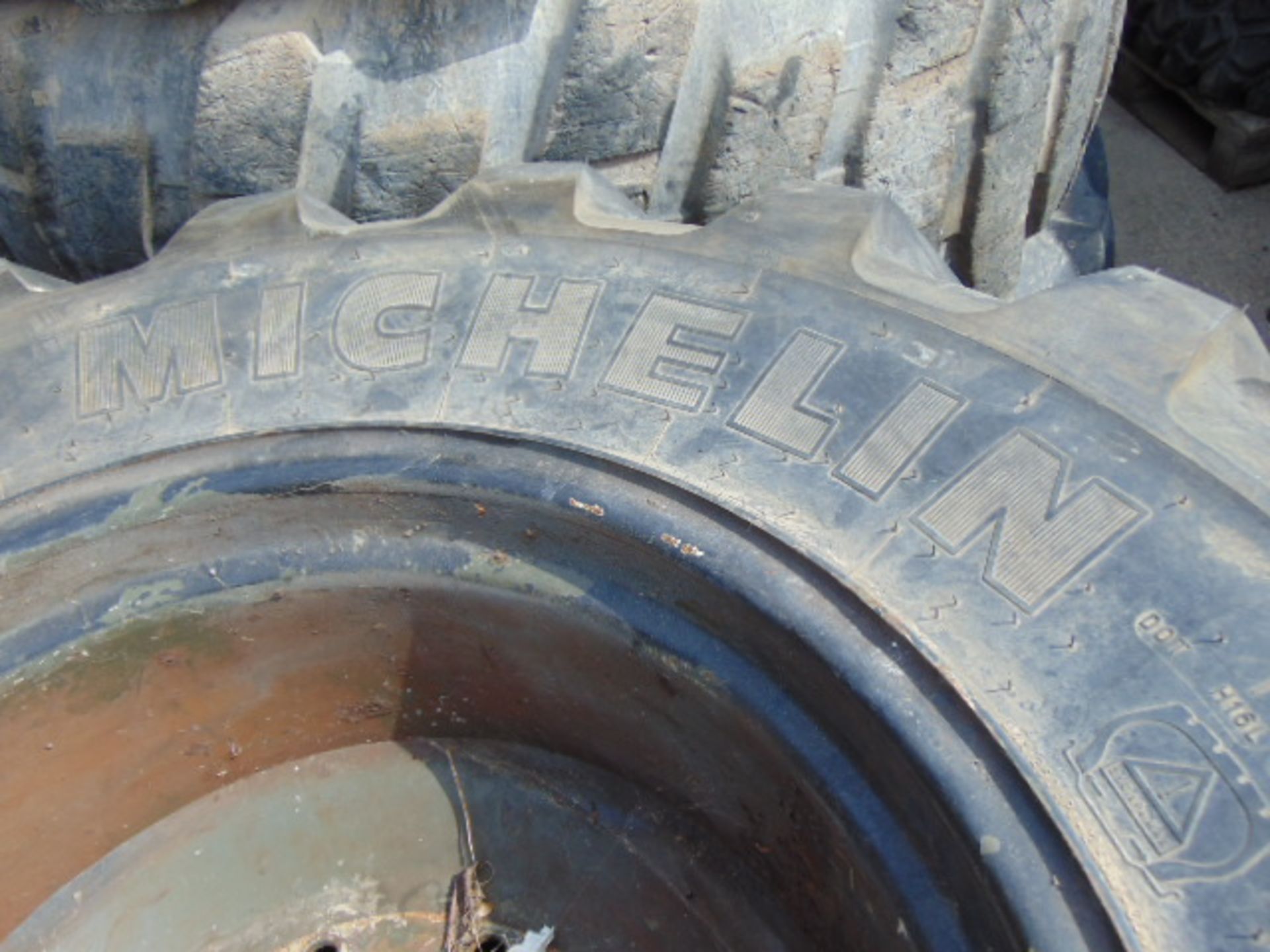2 x Michelin 445/70 R24 XM47 Tyres complete with 10 stud rims - Image 5 of 7