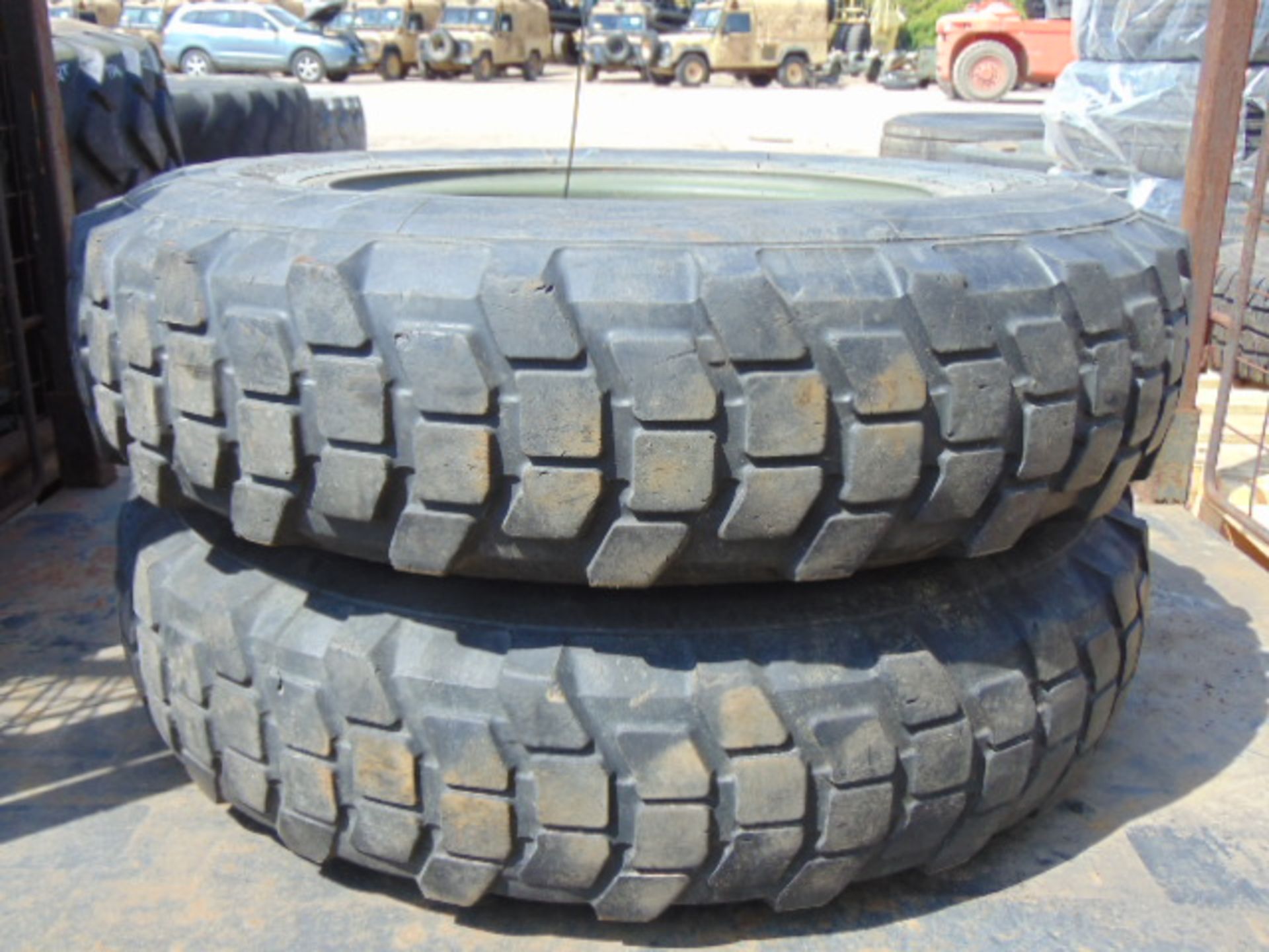 2 x Michelin XCL 7.50 R16 Tyres complete with 5 stud rims - Image 2 of 6